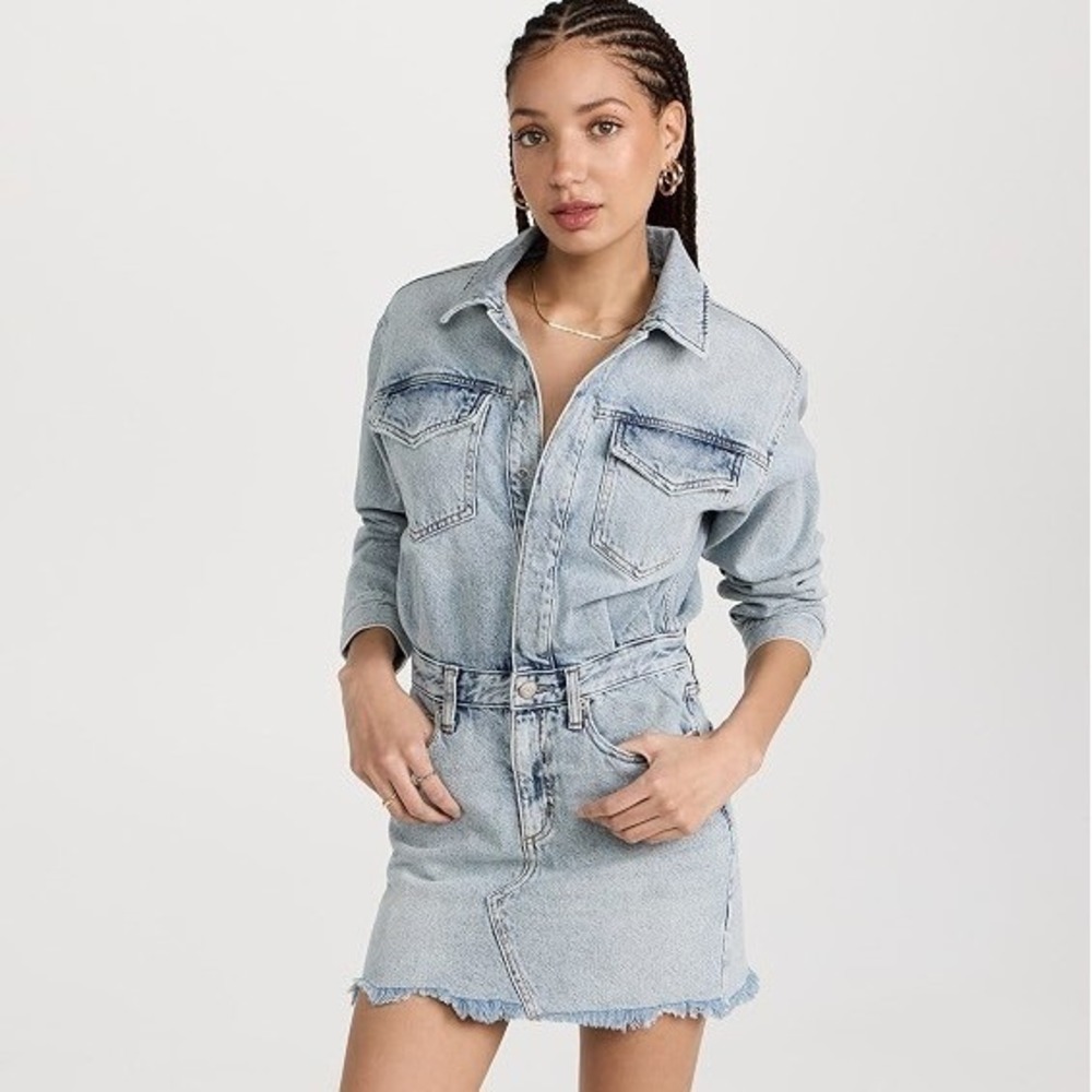 Pistola‎ Women's Nina Long Sleeve Denim Dress Small